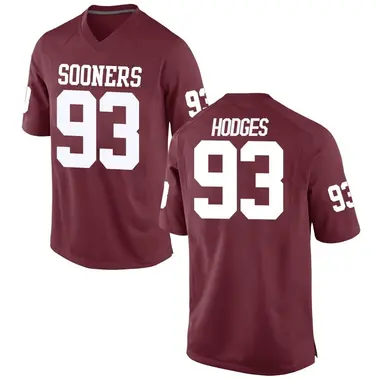 Ace Hodges Men's Oklahoma Sooners Crimson Football College Jersey - Game