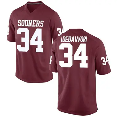 Adepoju Adebawore Men's Oklahoma Sooners Crimson Football College Jersey - Game