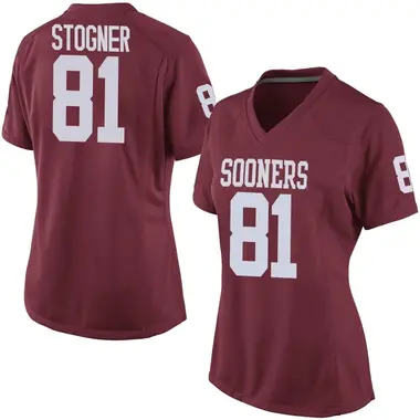 Austin Stogner Women's Oklahoma Sooners Crimson Football College Jersey - Game