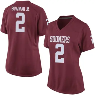 Billy Bowman Jr. Women's Oklahoma Sooners Crimson Football College Jersey - Replica