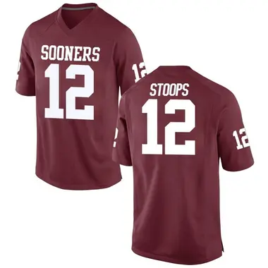 Drake Stoops Men's Oklahoma Sooners Crimson Football College Jersey - Replica