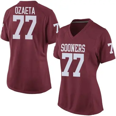 Heath Ozaeta Women's Oklahoma Sooners Crimson Football College Jersey - Game