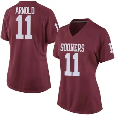 Jackson Arnold Women's Oklahoma Sooners Crimson Football College Jersey - Replica