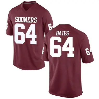 Joshua Bates Youth Oklahoma Sooners Crimson Football College Jersey - Game