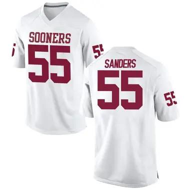 White Ashton Sanders Men's Oklahoma Sooners Football College Jersey - Game