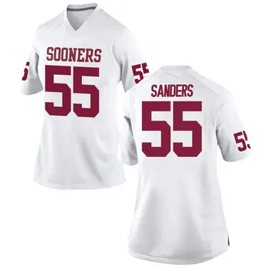 White Ashton Sanders Women's Oklahoma Sooners Football College Jersey - Replica