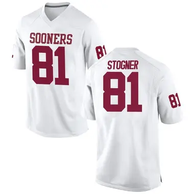 White Austin Stogner Youth Oklahoma Sooners Football College Jersey - Game