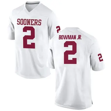 White Billy Bowman Jr. Men's Oklahoma Sooners Football College Jersey - Game