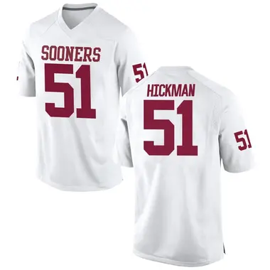 White Branson Hickman Men's Oklahoma Sooners Football College Jersey - Game