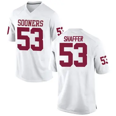 White Caleb Shaffer Men's Oklahoma Sooners Football College Jersey - Game