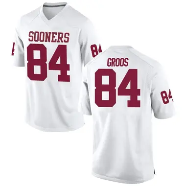 White Carsten Groos Men's Oklahoma Sooners Football College Jersey - Game