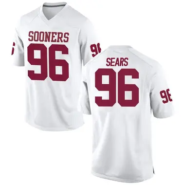 White Davon Sears Men's Oklahoma Sooners Football College Jersey - Game