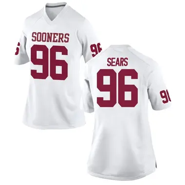 White Davon Sears Women's Oklahoma Sooners Football College Jersey - Replica