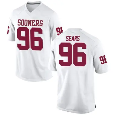 White Davon Sears Youth Oklahoma Sooners Football College Jersey - Game