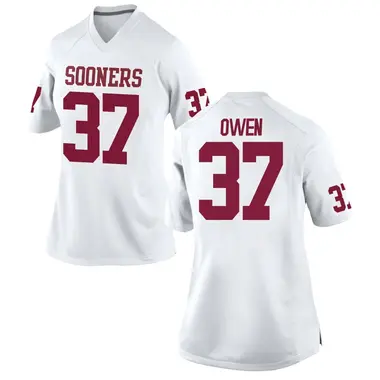 White Devon Owen Women's Oklahoma Sooners Football College Jersey - Replica