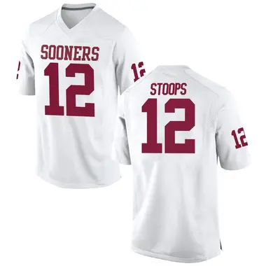 White Drake Stoops Men's Oklahoma Sooners Football College Jersey - Game