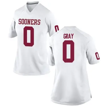 White Eric Gray Women's Oklahoma Sooners Football College Jersey - Replica