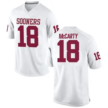 White Erik McCarty Men's Oklahoma Sooners Football College Jersey - Game