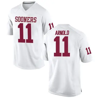 White Jackson Arnold Youth Oklahoma Sooners Football College Jersey - Replica