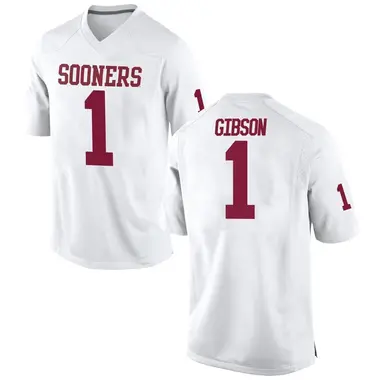 White Jayden Gibson Men's Oklahoma Sooners Football College Jersey - Game