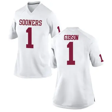 White Jayden Gibson Women's Oklahoma Sooners Football College Jersey - Replica