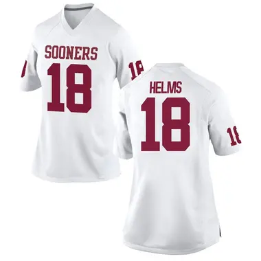 White Kaden Helms Women's Oklahoma Sooners Football College Jersey - Replica