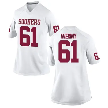 White Kenneth Wermy Women's Oklahoma Sooners Football College Jersey - Replica