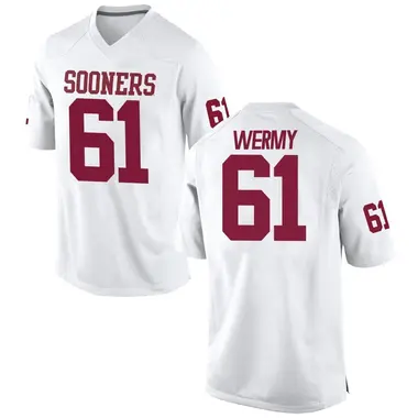 White Kenneth Wermy Youth Oklahoma Sooners Football College Jersey - Game