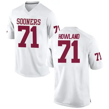 White Logan Howland Youth Oklahoma Sooners Football College Jersey - Game