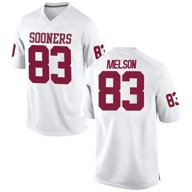 White Major Melson Men's Oklahoma Sooners Football College Jersey - Game