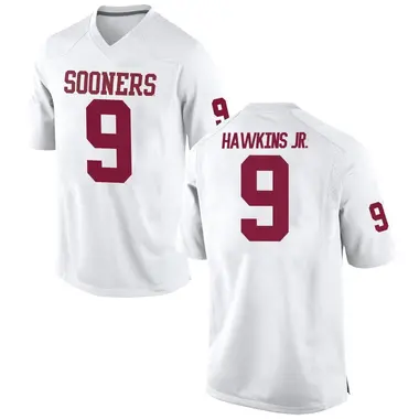 White Michael Hawkins Jr. Men's Oklahoma Sooners Football College Jersey - Game