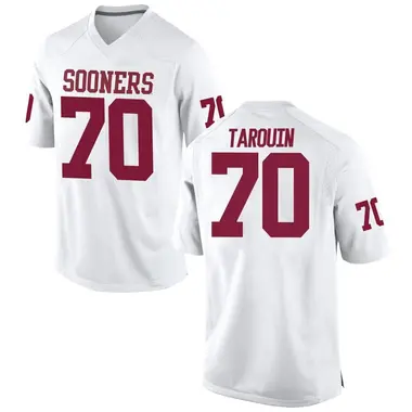 White Michael Tarquin Men's Oklahoma Sooners Football College Jersey - Game