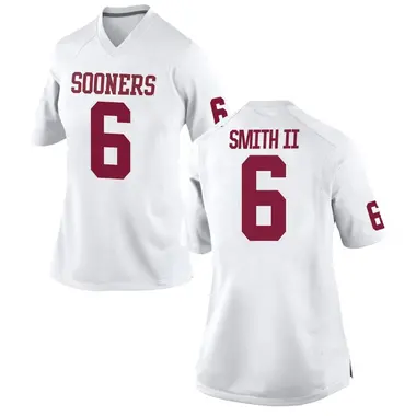 White Nigel Smith II Women's Oklahoma Sooners Football College Jersey - Replica