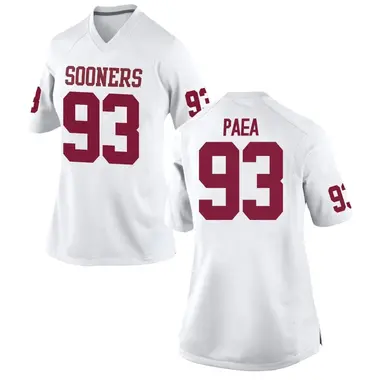 White Phil Paea Women's Oklahoma Sooners Football College Jersey - Replica