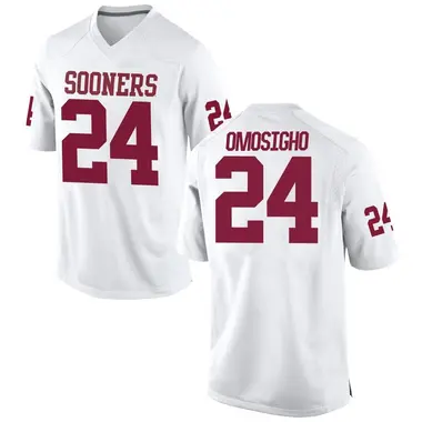 White Samuel Omosigho Men's Oklahoma Sooners Football College Jersey - Game