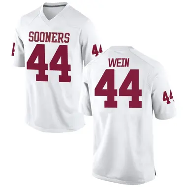 White Taylor Wein Men's Oklahoma Sooners Football College Jersey - Game