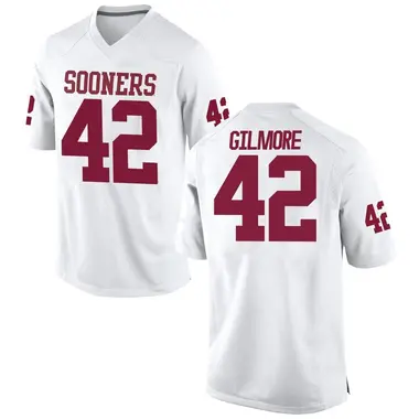 White Wyatt Gilmore Men's Oklahoma Sooners Football College Jersey - Game