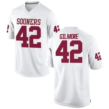 White Wyatt Gilmore Men's Oklahoma Sooners Football College Jersey - Replica